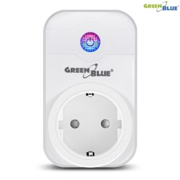 Zdalnie sterowane gniazdko WiFi Android iOS Alexa Google Home timer GreenBlue GB155G max 2000W 8 programów