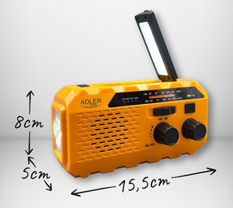 AD 1197 Radio solarne z korbką ręczną