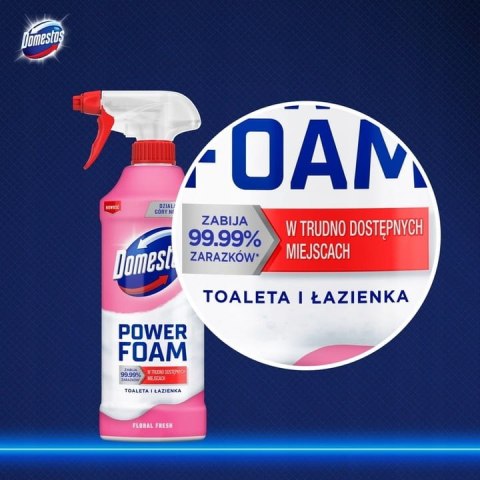 Domestos Power Foam Piana Do Mycia Toalety i Łazienki Floral Fresh 435ml