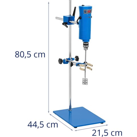 Mieszadło laboratoryjne mechaniczne z zaciskami do naczyń LED 15 l 1500 obr./min