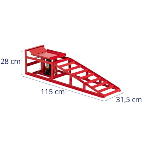 Najazd rampa samochodowa z podnośnikiem do 2000 kg - zestaw 2 szt.