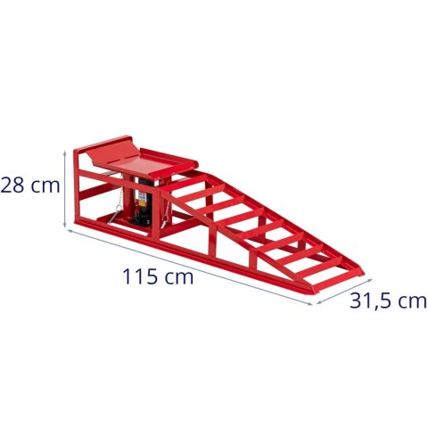 Najazd rampa samochodowa z podnośnikiem do 2000 kg