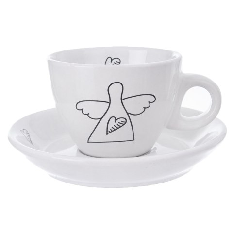 Filiżanka do kawy espresso porcelanowa biała 90 ml 2 sztuki