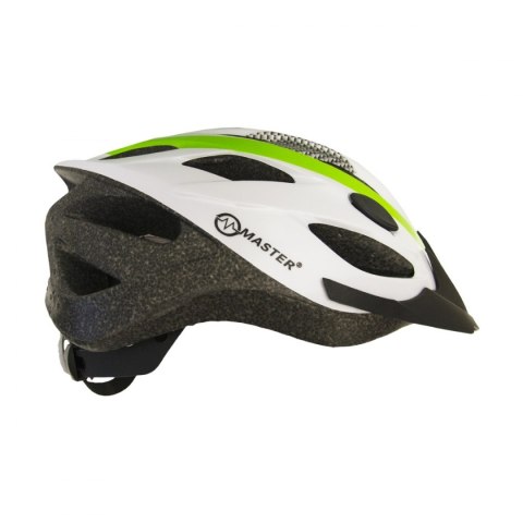 Kask Rowerowy MASTER Force M Zielono-Biały