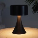 Lampka nocna LED metalowa czarna bezprzewodowa 20,5 cm