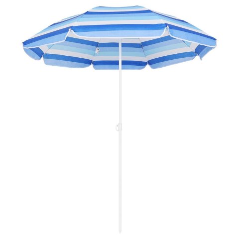 Parasol Plażowy Balkonowy w Paski Regulowany Łamany Solidny ENERO 180 cm