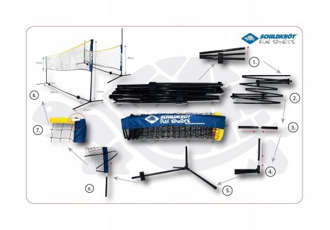 Siatka 3w1 do Badmintona Tenisa Siatkówki Schildkrot
