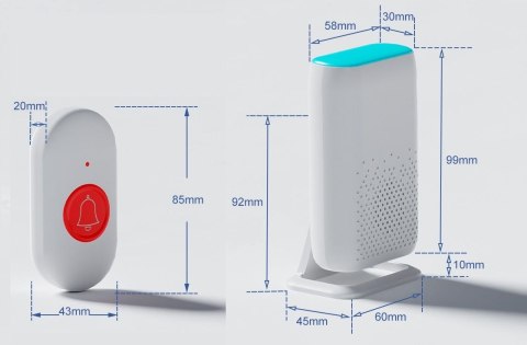 PRZYCISK ALARM ! SOS DLA SENIORÓW KOBIET W CIĄŻY WZYWANIE POMOCY DZWONEK