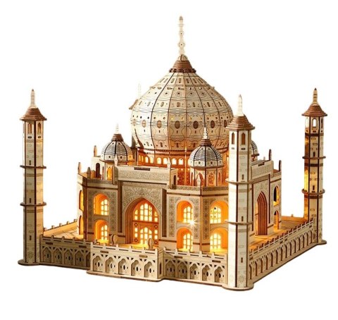 DREWNIANE PUZZLE 3D XXL TADŻ MAHAL LEGENDARNA ŚWIĄTYNIA MIŁOŚCI