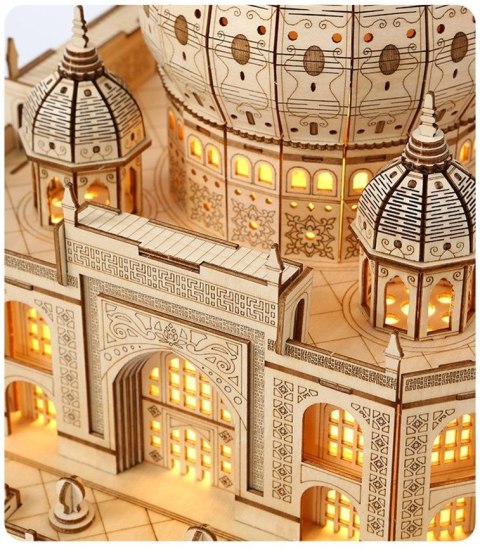 DREWNIANE PUZZLE 3D XXL TADŻ MAHAL LEGENDARNA ŚWIĄTYNIA MIŁOŚCI