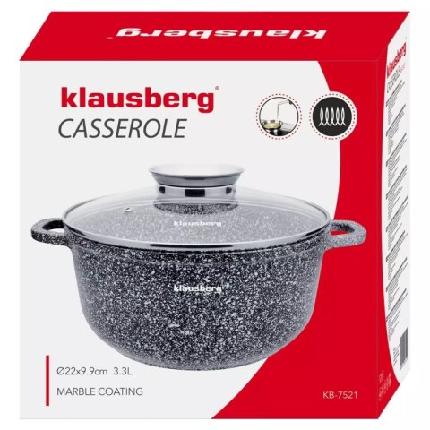 GARNEK MARMURKOWY 3,3L 22cm KLAUSBERG KB-7521