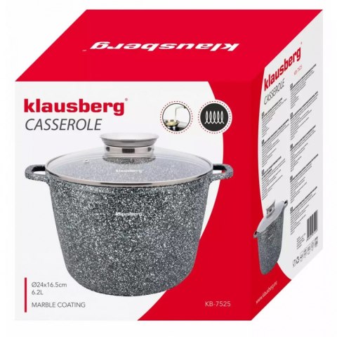 GARNEK MARMURKOWY 6,2L 24cm KLAUSBERG KB-7525