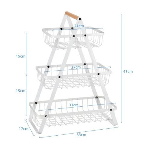 KOSZYK PIĘTROWY NA OWOCE PIECZYWO LOFT E-8178