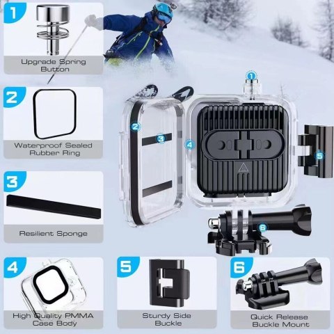 OBUDOWA WODODPORNA do GOPRO 11 MINI 10m ETUI POKROWIEC