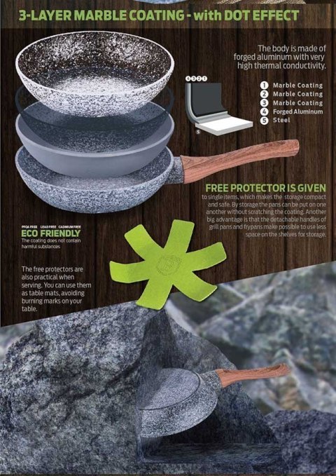 PATELNIA GRANITOWA 30cm BERLINGER HAUS FOREST LINE BH-1194 PATELNIA GRANITOWA 30cm BERLINGER HAUS FOREST LINE BH-1194
