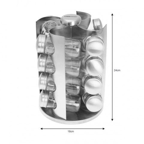 STOJAK NA PRZYPRAWY 16 POJEMNIKÓW KINGHOFF KH-4006
