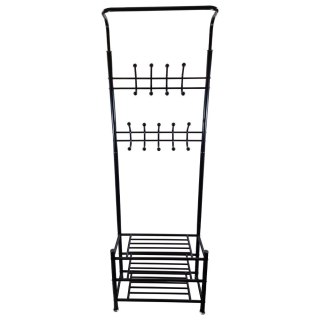 Wieszak stojący na ubrania obuwie czarny