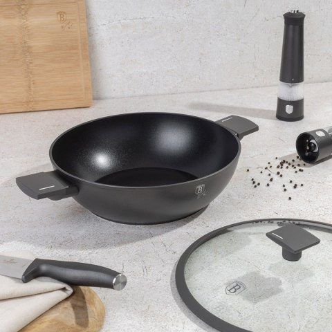 WOK TYTANOWY Z POKRYWĄ 30cm BERLINGER HAUS BH-8125 ANTRACIT