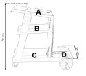 Wózek Spawalniczy 3 Półki Udźwig 40 kg Solidny Miejsce na Butlę Gazową