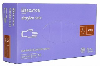 Rękawice Nitrylowe 100 sztuk / Fioletowe / Nitrylex Basic Violet (XL 9-10)