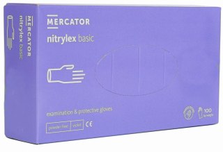 Rękawice Nitrylowe 100 sztuk / Fioletowe / Nitrylex Basic Violet (S 6-7)