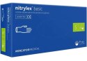 Rękawice Nitrylowe 100 sztuk / Niebieskie / Nitrylex Basic Dark Blue (L 8-9)