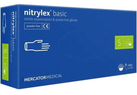 Rękawice Nitrylowe 100 sztuk / Niebieskie / Nitrylex Basic Dark Blue (XL 9-10)