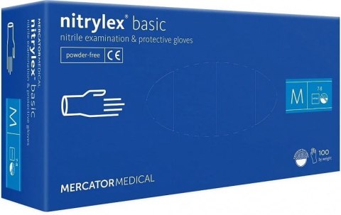 Rękawice Nitrylowe 100 sztuk / Niebieskie / Nitrylex Basic Dark Blue (XL 9-10)