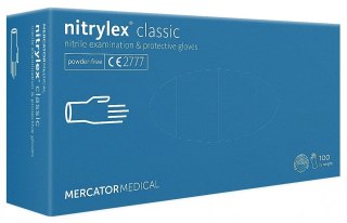 Rękawice Nitrylowe 100 sztuk / Niebieskie / Nitrylex Classic Blue (XL 9-10)