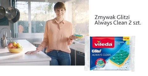 Zmywak wiskozowy Vileda Glitzi Always Clean 2 szt.