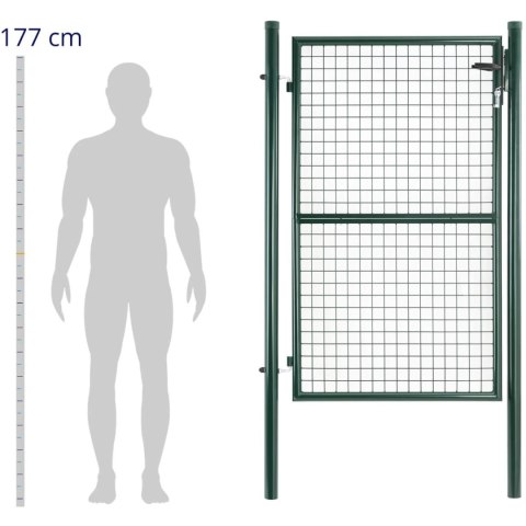 Brama furtka wejściowa ogrodowa ze stali 107.5 x 196 cm