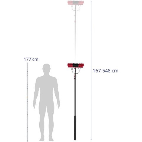 Szczotka myjka wodna teleskopowa z wężem do mycia okien paneli słonecznych dł. 5.5m