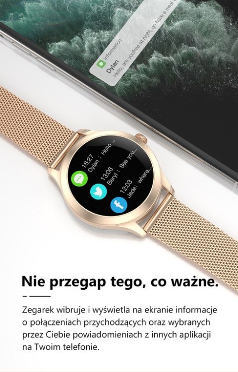 SMARTWATCH DAMSKI G. Rossi SW014-4 gold (sg009d)