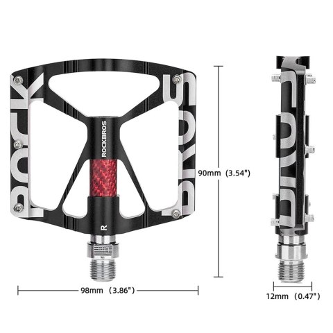 Zestaw pedałów rowerowych platformy MTB ze stopu aluminium - czarne