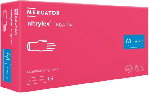 Rękawice Nitrylowe 100 szt. Nitrylex Magenta (XS 5-6)