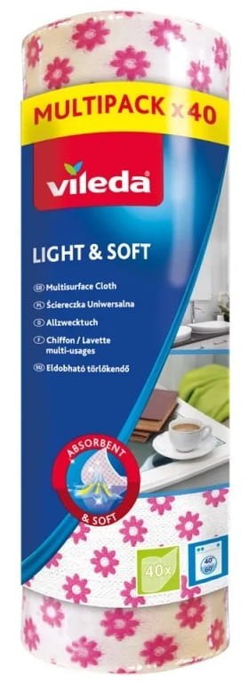 Ściereczka uniwersalna Vileda Light & Soft rolka 40 szt.