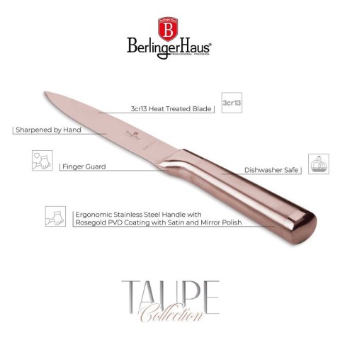 STALOWY NÓŻ UNIWERSALNY BERLINGER HAUS 12,5cm BH-2938 ROSE GOLD