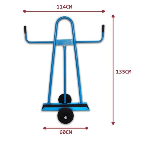 Wózek transportowy do płyt gipsowych drzwi okien MDF OSB udźwig 300 kg
