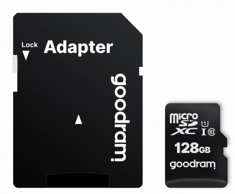 GOODRAM Karta Pamięci MicroSDXC 128GB CL10 UHS I + Adapter