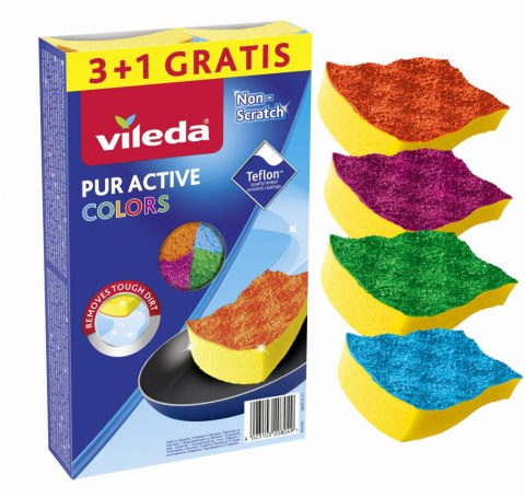 Zmywak Vileda Pur Active Colors 4 szt.