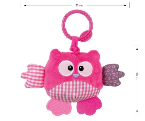 Zawieszka pluszowa Sówka - Cutie owl - 2881 PINK Zawieszka pluszowa Sówka - Cutie owl - 2881 PINK