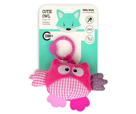 Zawieszka pluszowa Sówka - Cutie owl - 2881 PINK Zawieszka pluszowa Sówka - Cutie owl - 2881 PINK