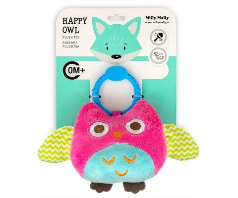 Zawieszka pluszowa Sówka - Happy owl - 2552 PINK Zawieszka pluszowa Sówka - Happy owl - 2552 PINK