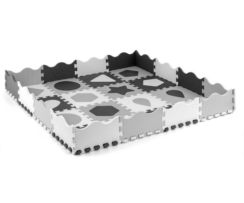 Mata piankowa puzzle Jolly 4x4 Shapes - Grey