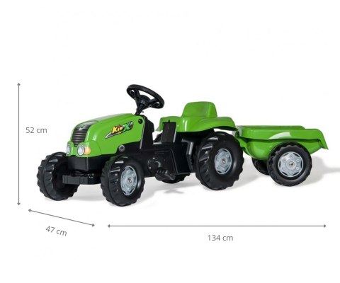 Rolly Toys 012169 Traktor Rolly Kid z przyczepą Zielony