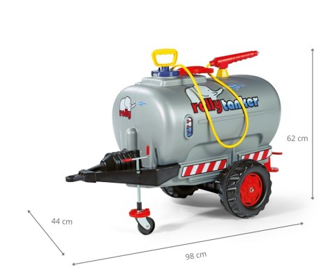 Rolly Toys 122776 Cysterna Rolly Tanker z pompą i sikawką Szara 1-oś