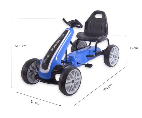 Milly Mally Gokart na pedały Power Blue