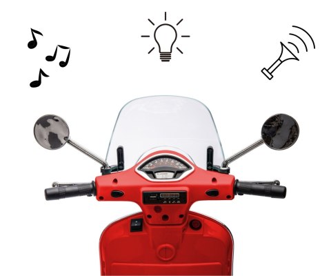 Milly Mally Pojazd na akumulator Vespa GTS Super Red