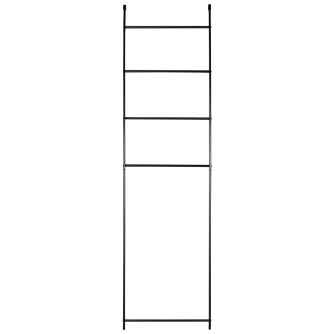 Drabinka wieszak na ręczniki metalowy czarny 150 cm