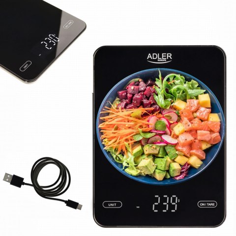 Waga Kuchenna 10 kg Ładowana Przez USB ADLER AD 3177b